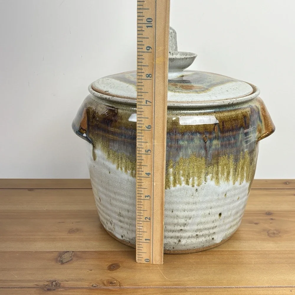 Earthy Studio Pottery Soup‎ Tureen Ladle Set Stoneware Rustic Handmade Ceramic